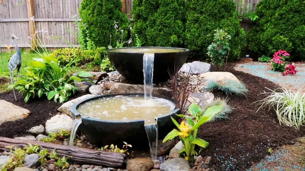 Decorative water feature in Rotterdam NY